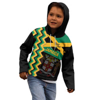 Custom Jamaica Football Kid Hoodie Go Reggae Boyz - Wonder Print Shop