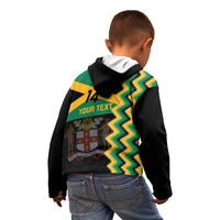 Custom Jamaica Football Kid Hoodie Go Reggae Boyz - Wonder Print Shop