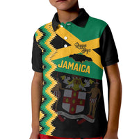 Custom Jamaica Football Kid Polo Shirt Go Reggae Boyz - Wonder Print Shop