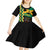 Custom Jamaica Football Kid Short Sleeve Dress Go Reggae Boyz - Wonder Print Shop