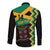 Custom Jamaica Football Long Sleeve Button Shirt Go Reggae Boyz - Wonder Print Shop