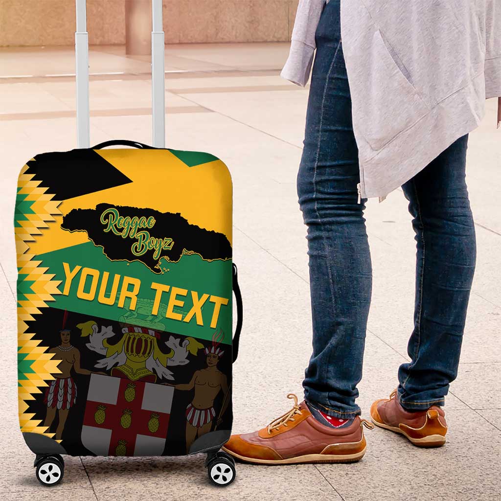 Custom Jamaica Football Luggage Cover Go Reggae Boyz - Wonder Print Shop