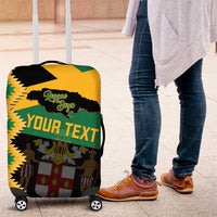 Custom Jamaica Football Luggage Cover Go Reggae Boyz - Wonder Print Shop