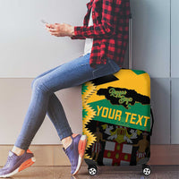 Custom Jamaica Football Luggage Cover Go Reggae Boyz - Wonder Print Shop