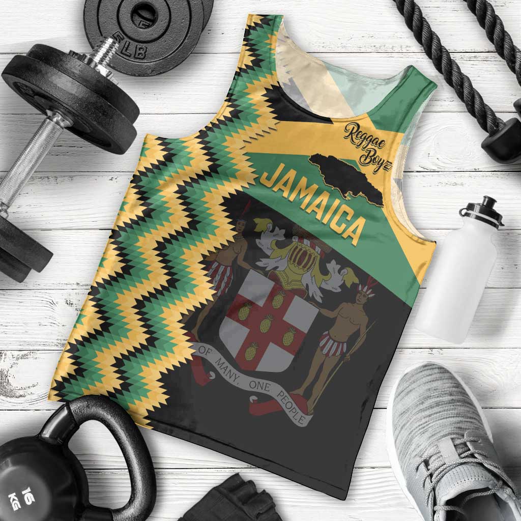 Custom Jamaica Football Men Tank Top Go Reggae Boyz - Wonder Print Shop