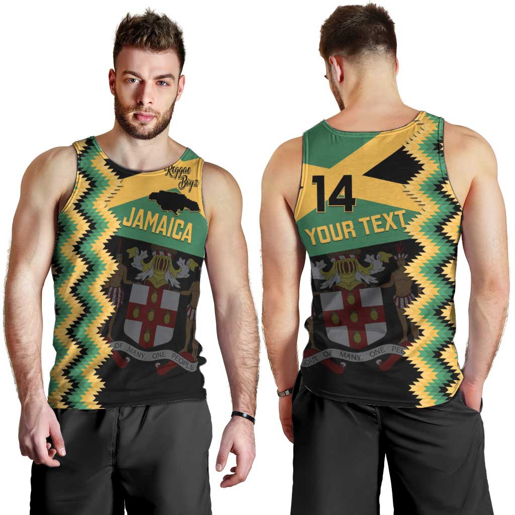 Custom Jamaica Football Men Tank Top Go Reggae Boyz - Wonder Print Shop