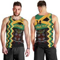Custom Jamaica Football Men Tank Top Go Reggae Boyz - Wonder Print Shop