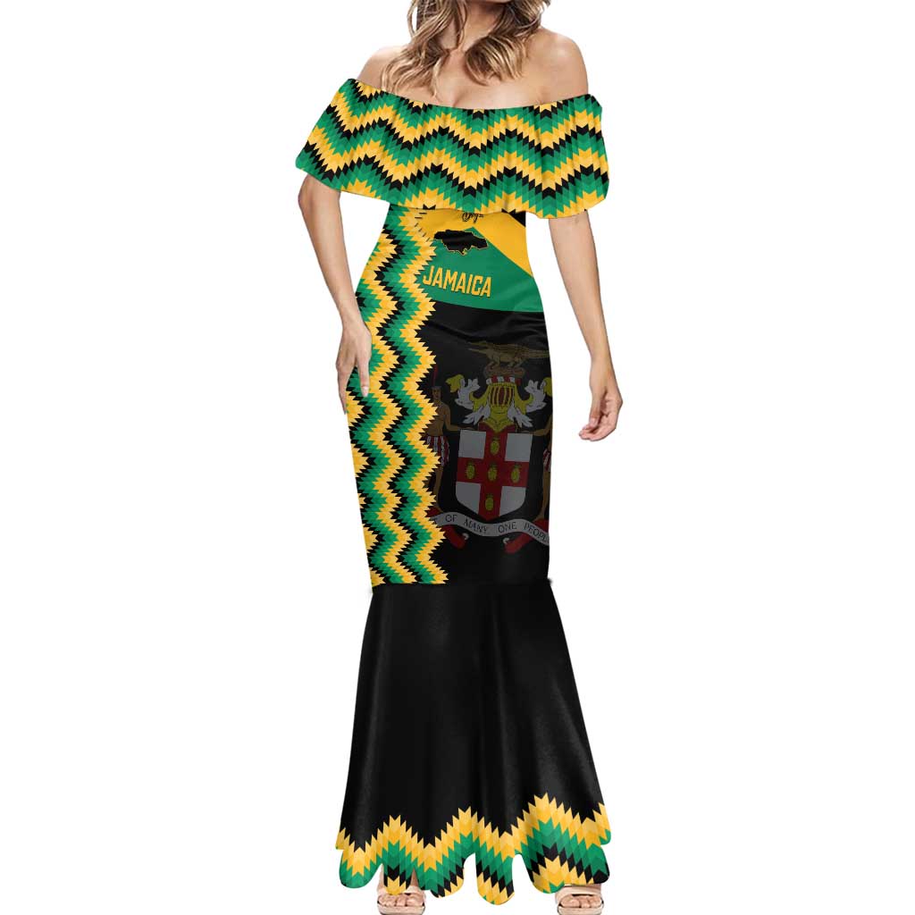 Custom Jamaica Football Mermaid Dress Go Reggae Boyz - Wonder Print Shop