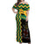 Custom Jamaica Football Off Shoulder Maxi Dress Go Reggae Boyz - Wonder Print Shop