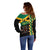 Custom Jamaica Football Off Shoulder Sweater Go Reggae Boyz - Wonder Print Shop