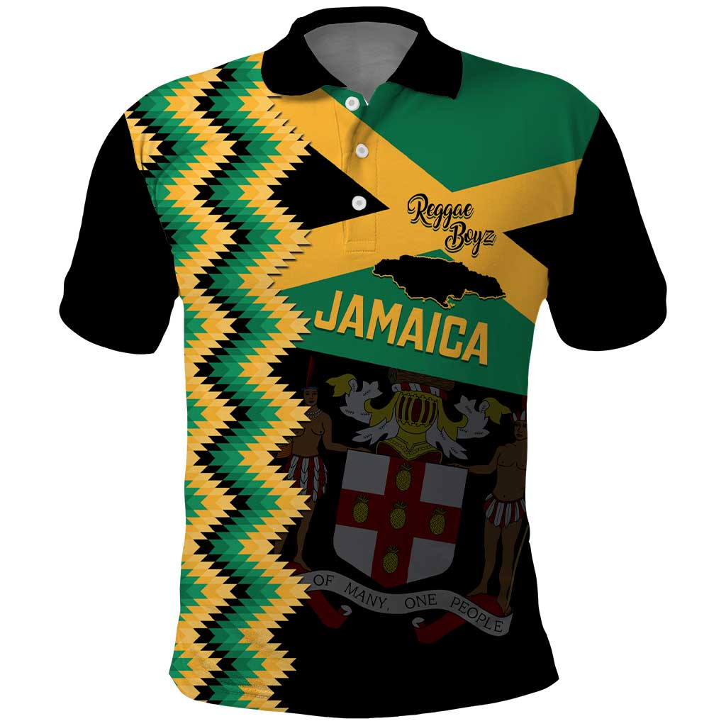 Custom Jamaica Football Polo Shirt Go Reggae Boyz - Wonder Print Shop