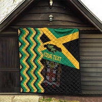 Custom Jamaica Football Quilt Go Reggae Boyz - Wonder Print Shop