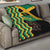 Custom Jamaica Football Quilt Go Reggae Boyz - Wonder Print Shop