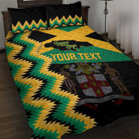 Custom Jamaica Football Quilt Bed Set Go Reggae Boyz - Wonder Print Shop
