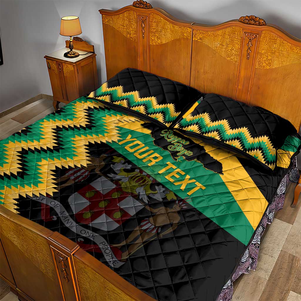 Custom Jamaica Football Quilt Bed Set Go Reggae Boyz - Wonder Print Shop