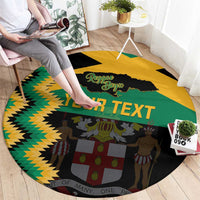 Custom Jamaica Football Round Carpet Go Reggae Boyz - Wonder Print Shop
