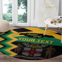 Custom Jamaica Football Round Carpet Go Reggae Boyz - Wonder Print Shop