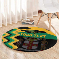 Custom Jamaica Football Round Carpet Go Reggae Boyz - Wonder Print Shop