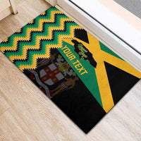 Custom Jamaica Football Rubber Doormat Go Reggae Boyz - Wonder Print Shop