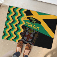 Custom Jamaica Football Rubber Doormat Go Reggae Boyz - Wonder Print Shop