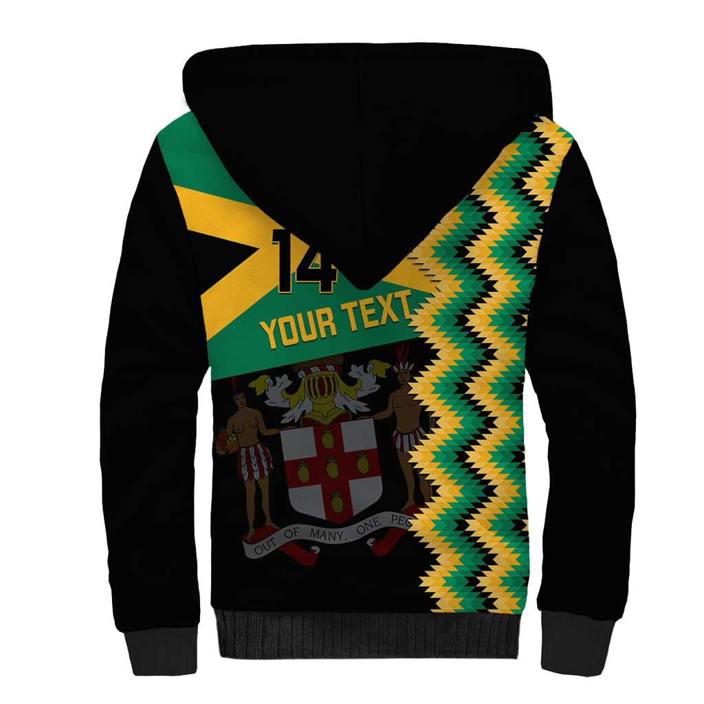 Custom Jamaica Football Sherpa Hoodie Go Reggae Boyz - Wonder Print Shop