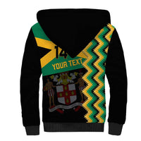 Custom Jamaica Football Sherpa Hoodie Go Reggae Boyz - Wonder Print Shop