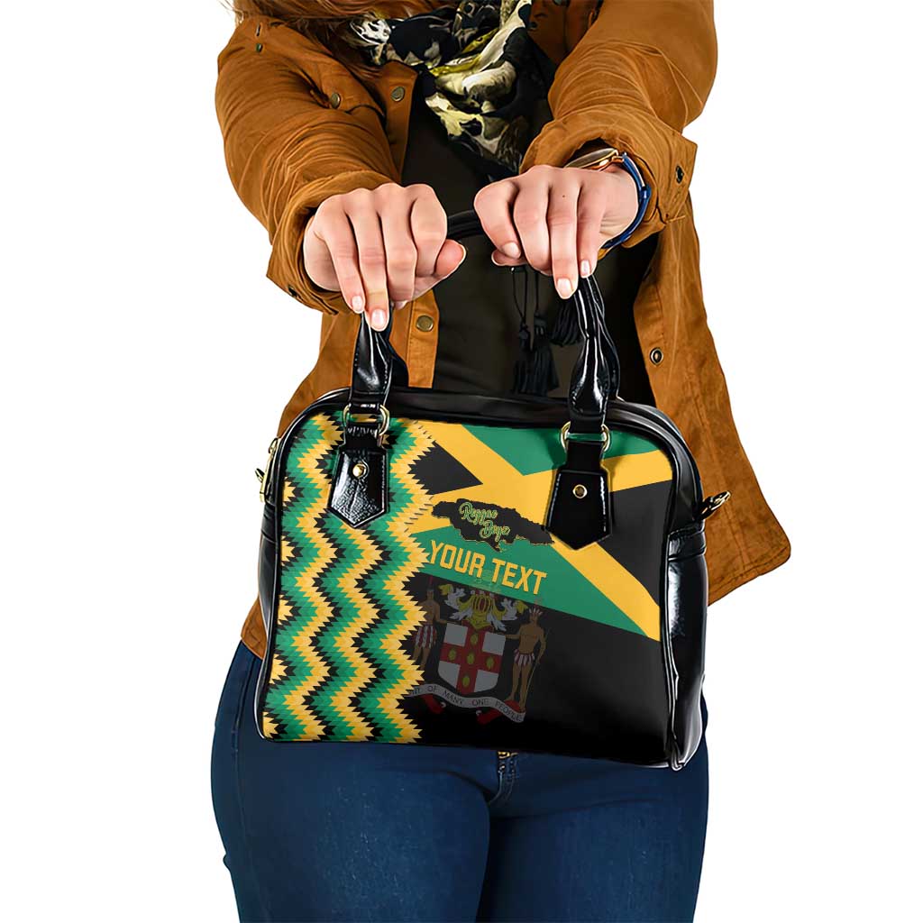 Custom Jamaica Football Shoulder Handbag Go Reggae Boyz - Wonder Print Shop