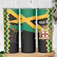 Custom Jamaica Football Skinny Tumbler Go Reggae Boyz - Wonder Print Shop