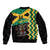 Custom Jamaica Football Sleeve Zip Bomber Jacket Go Reggae Boyz - Wonder Print Shop
