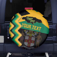 Custom Jamaica Football Spare Tire Cover Go Reggae Boyz - Wonder Print Shop