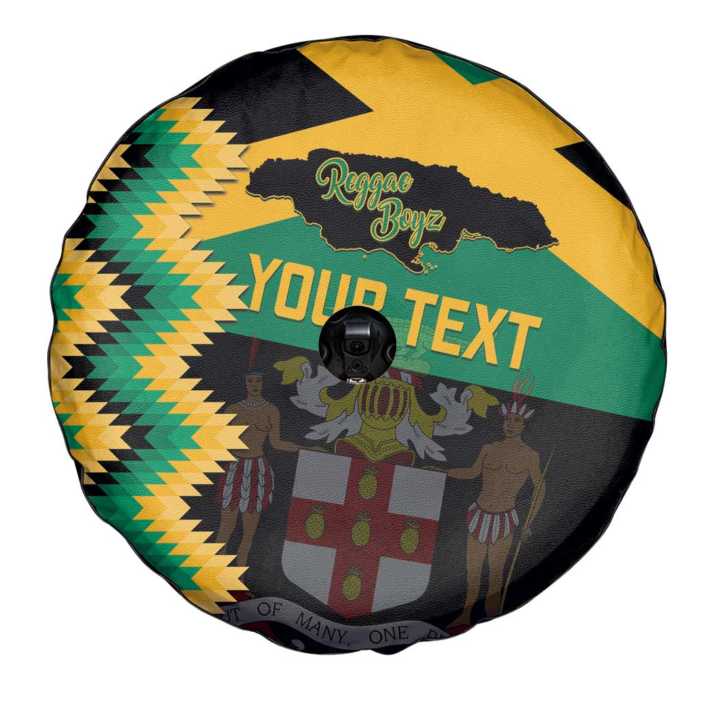 Custom Jamaica Football Spare Tire Cover Go Reggae Boyz - Wonder Print Shop