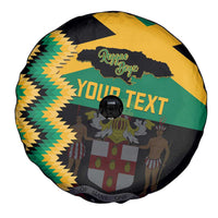 Custom Jamaica Football Spare Tire Cover Go Reggae Boyz - Wonder Print Shop