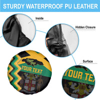 Custom Jamaica Football Spare Tire Cover Go Reggae Boyz - Wonder Print Shop