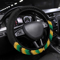 Jamaica Football Steering Wheel Cover Go Reggae Boyz - Wonder Print Shop