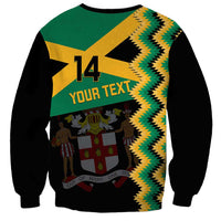 Custom Jamaica Football Sweatshirt Go Reggae Boyz - Wonder Print Shop