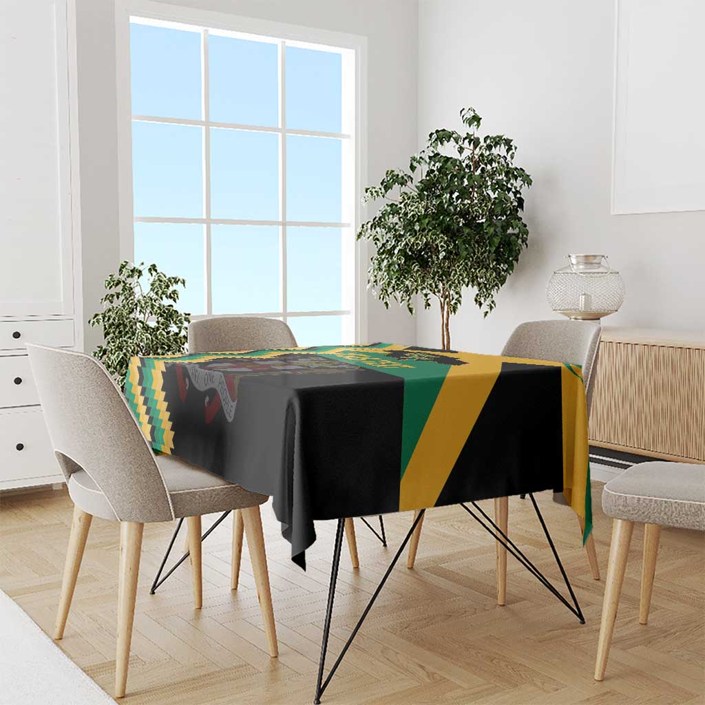 Custom Jamaica Football Tablecloth Go Reggae Boyz - Wonder Print Shop