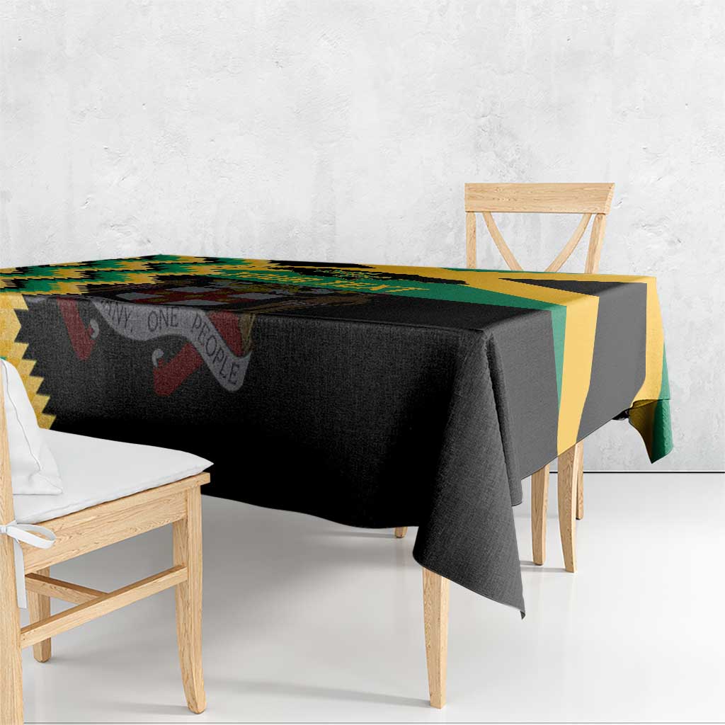 Custom Jamaica Football Tablecloth Go Reggae Boyz - Wonder Print Shop