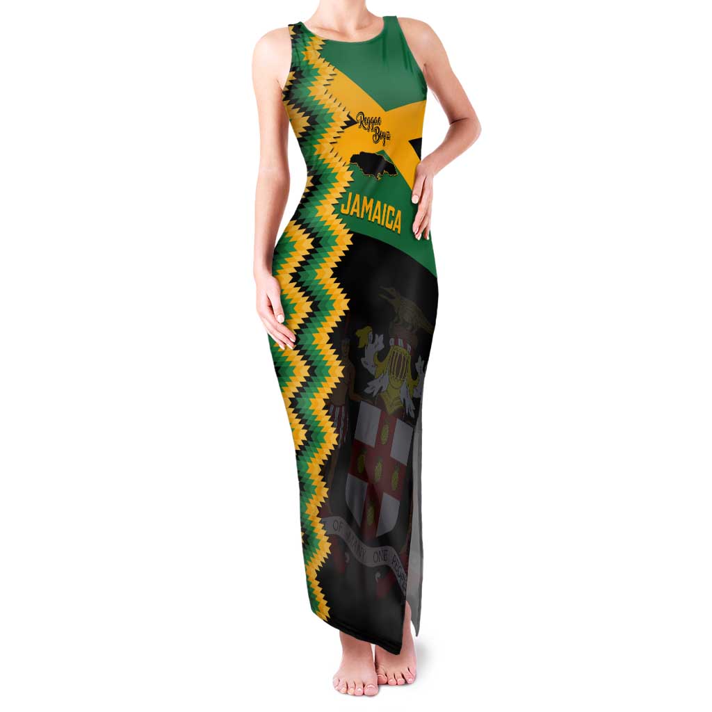 Custom Jamaica Football Tank Maxi Dress Go Reggae Boyz - Wonder Print Shop
