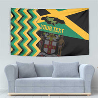 Custom Jamaica Football Tapestry Go Reggae Boyz - Wonder Print Shop