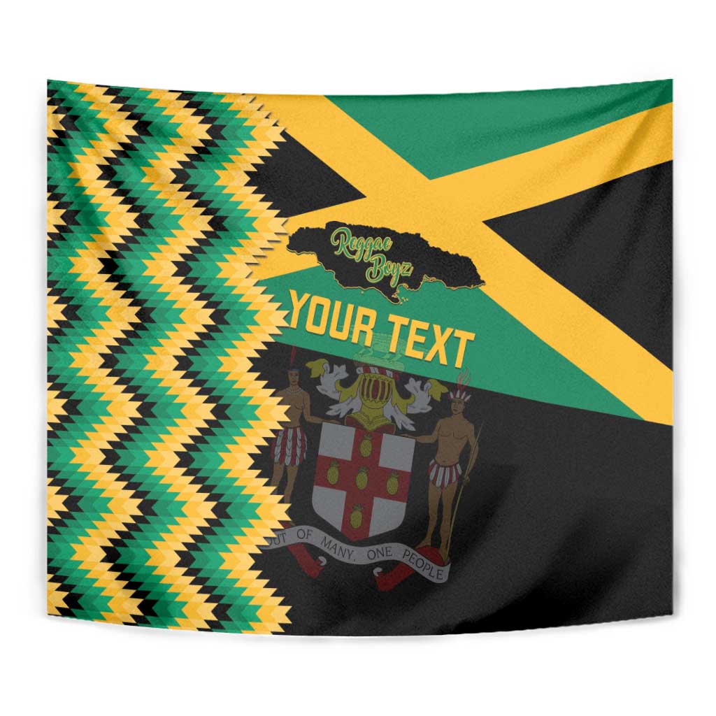 Custom Jamaica Football Tapestry Go Reggae Boyz - Wonder Print Shop