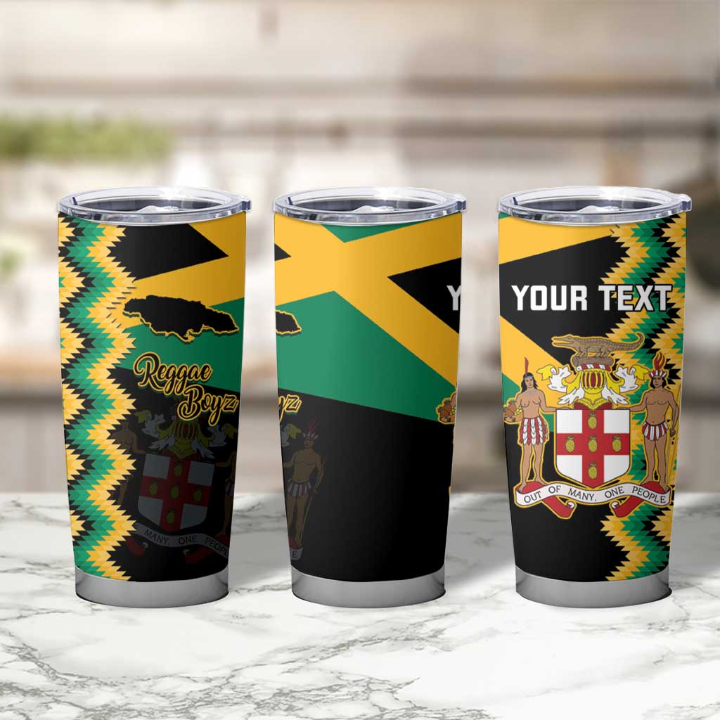 Custom Jamaica Football Tumbler Cup Go Reggae Boyz - Wonder Print Shop