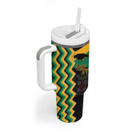 Custom Jamaica Football Tumbler With Handle Go Reggae Boyz - Wonder Print Shop