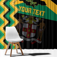Custom Jamaica Football Window Curtain Go Reggae Boyz - Wonder Print Shop