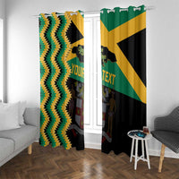 Custom Jamaica Football Window Curtain Go Reggae Boyz - Wonder Print Shop