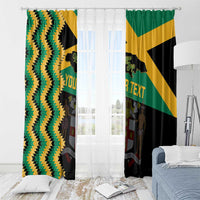 Custom Jamaica Football Window Curtain Go Reggae Boyz - Wonder Print Shop
