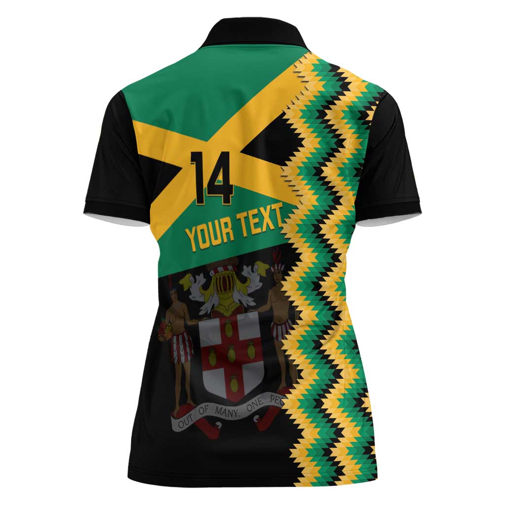 Custom Jamaica Football Women Polo Shirt Go Reggae Boyz - Wonder Print Shop