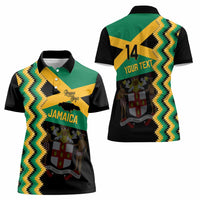 Custom Jamaica Football Women Polo Shirt Go Reggae Boyz - Wonder Print Shop