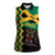 Custom Jamaica Football Women Sleeveless Polo Shirt Go Reggae Boyz - Wonder Print Shop