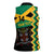 Custom Jamaica Football Women Sleeveless Polo Shirt Go Reggae Boyz - Wonder Print Shop