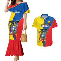 Ecuador Couples Matching Mermaid Dress And Hawaiian Shirt Ecuadorian Independence Day 10 August Proud - Wonder Print Shop